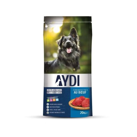 Croquettes au boeuf pour chien 20KG Aydi